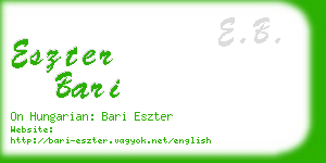 eszter bari business card